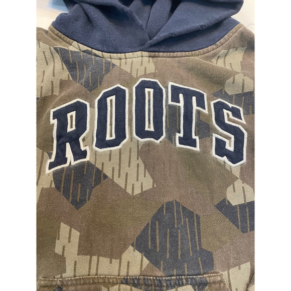 Boys Roots Leaf Camo Sweatshirt Hoodie Green Camo boys Large 9 / 10 - Picture 4 of 7